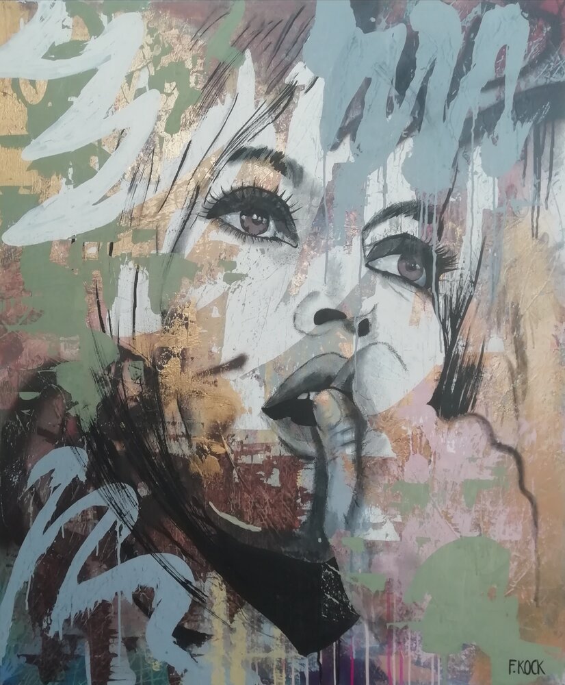 Popart street art graffiti painting Brigitte Bardot)
