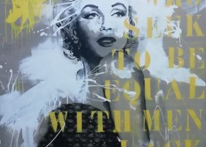 Popart street art graffiti painting Marilyn Monroe