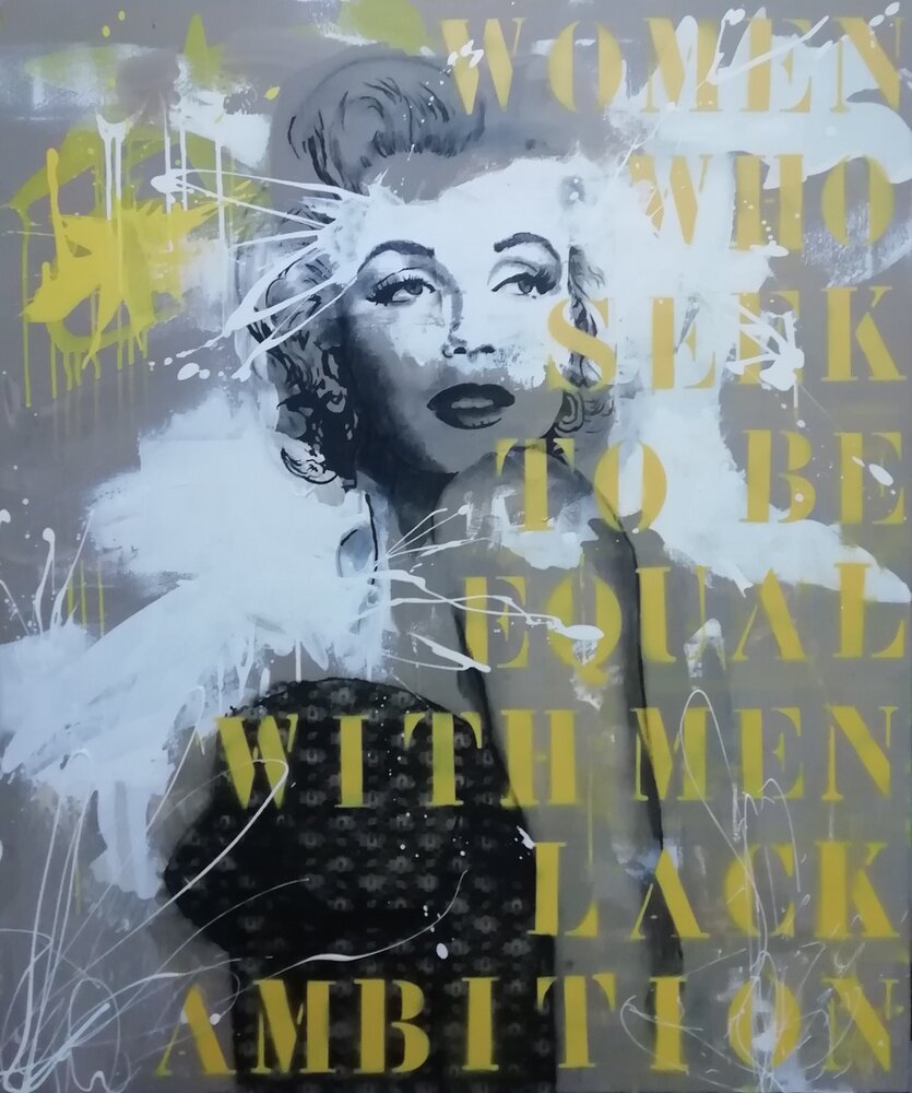 Popart street art graffiti painting Marilyn Monroe
