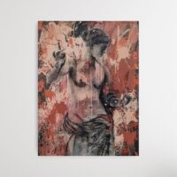 Venus van Arles Venus van Arles op acrylglas in koper verf en terracotta kleuren in graffiti, popart en streetart style.